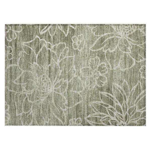 Chantille Machine Washable Indoor/Outdoor Abstract ACN2789 Olive 2 ft. x 3 ft. Accent Rug