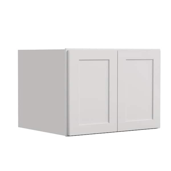 Hausvita 33 in. W x 24 in. D x 24 in. H in Shaker Dove Plywood Ready to Assemble Kitchen Wall Cabinets with 2 Doors