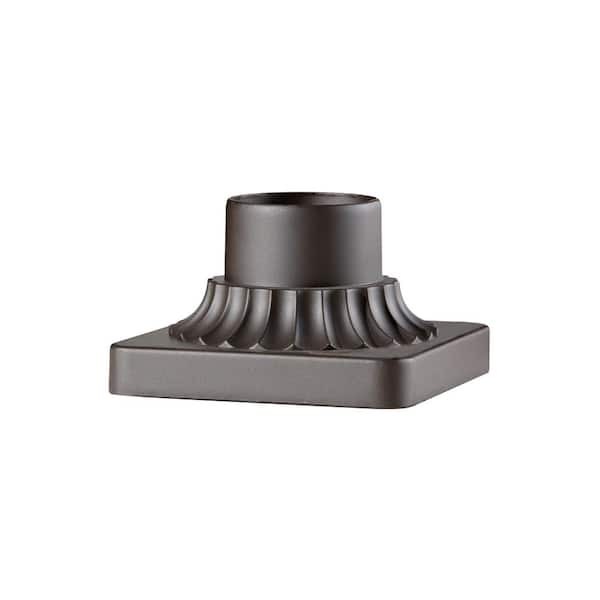 Generation Lighting 3 in. Oil Rubbed Bronze Outdoor Die-Cast Aluminum Pier Mount Base