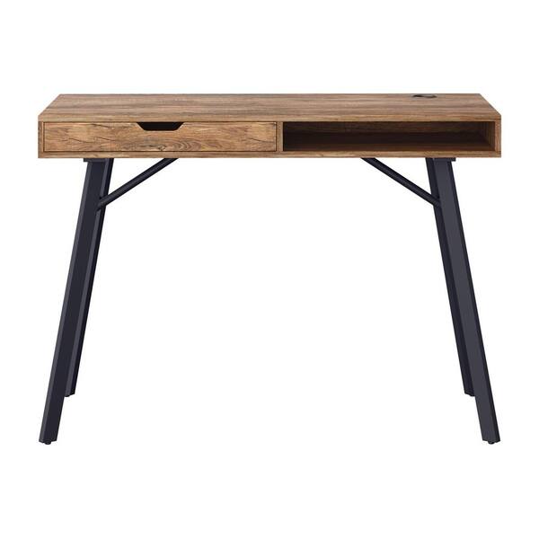 CorLiving Auston 47 in. Rectangular Rustic Brown Wood Grain Writing Desk with Drawer