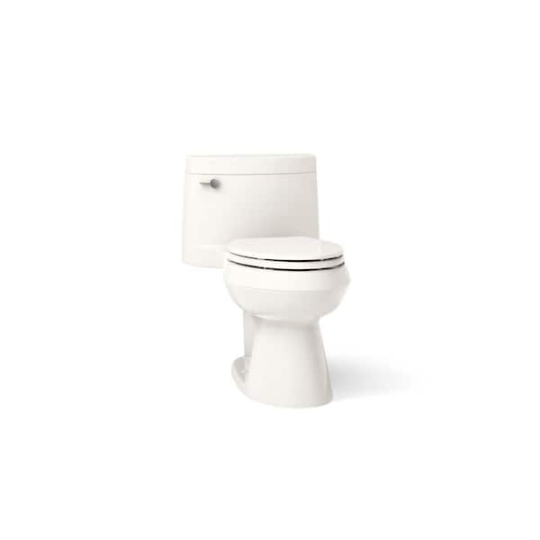 KOHLER Cimarron 12" Rough In 1-Piece 1.28 GFP Single Flush Elongated Toilet w/ Concealed Trapway in Biscuit w/ Soft Close Seat