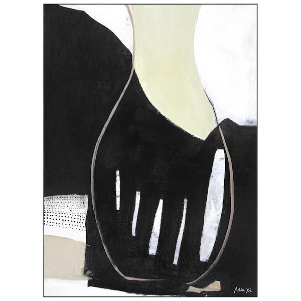 Empire Art Direct Black 8 ft. x 10 ft. Soft Fabrics Washable Vase Art Area Rug Power-loomed Heavenly Softness with Non-Slipping Backing