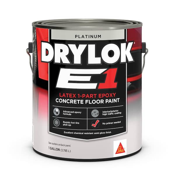 DRYLOK E1 1 gal. Platinum Semi-Gloss 1-Part Epoxy Concrete Floor Paint