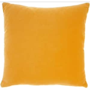 Lifestyles Yellow 20 in. x 20 in. Throw Pillow