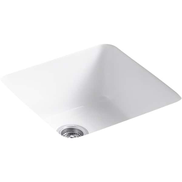 Iron Tones Dual Mount Cast Iron 21 in. Single Bowl Kitchen Sink in White