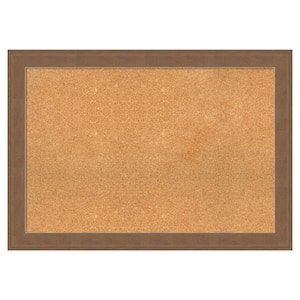 Alta Medium Brown Natural Corkboard 41 in. x 29 in. Bulletin Board Memo Board