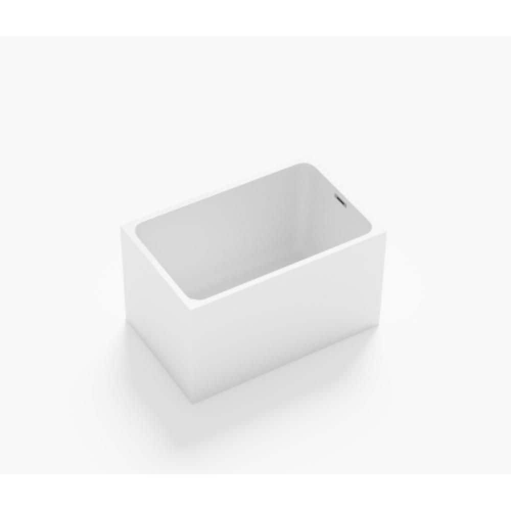 43 in. x 27 in. Freestanding Bathtub with Spacious Rectangle Shape, Overflow and Pop-Up Drain in White price history on PriceWatchPro