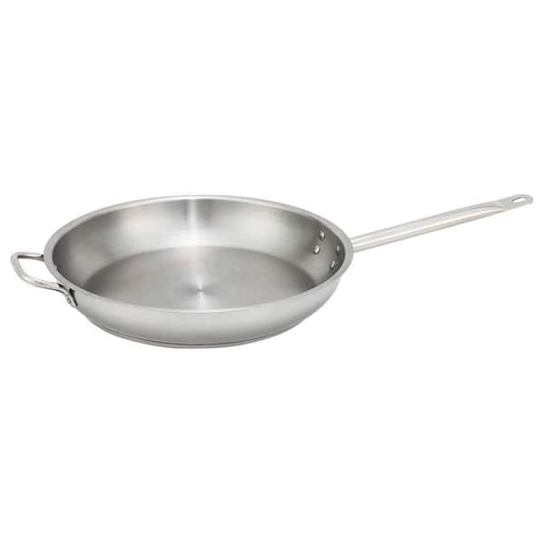 12 in. Stainless Steel Frying Pan with Helper Handle