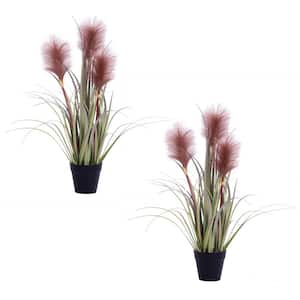 21 in. Artificial Feather Reed Grass (2-Pack)