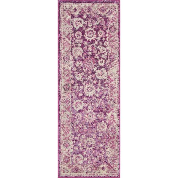 Penrose Krystle Purple 2 ft. 2 in. x 6 ft. Runner Rug