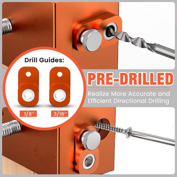 Numhew 2-Pack Orange Aluminum Alloy Cabinet Clamps, Cabinet Face