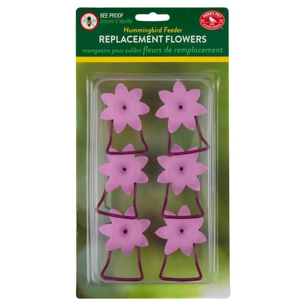 Perky-Pet Replacement Pink Petunia Flower Feeding Ports and Perches