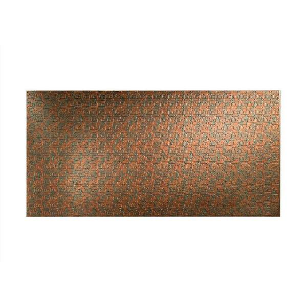Fasade Connect 96 in. x 48 in. Decorative Wall Panel in Copper Fantasy