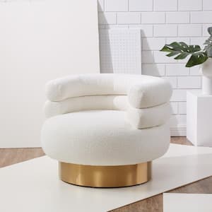 Wendell Ivory/Gold Accent Chair