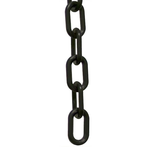 1 in. (#4, 25 mm) x 50 ft. Plastic Chain in Black
