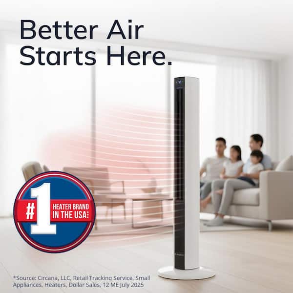 All Season 1500-Watt Electric Oscillating Space Heater and Fan Combo Tower with Remote Control