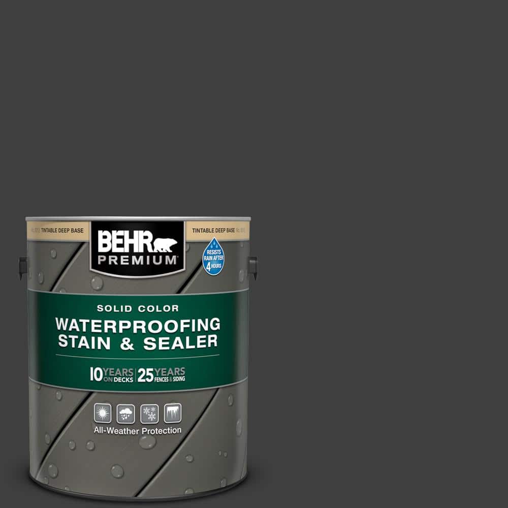 BEHR PREMIUM 1 gal. #ECC-10-2 Jet Black Solid Color