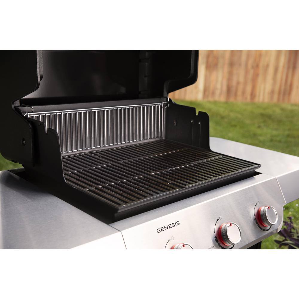 Genesis E-315 Black Liquid Propane Gas Grill with Side Tables