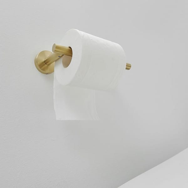 BWE Double Post Pivoting Wall Mounted Towel Bar Toilet Paper