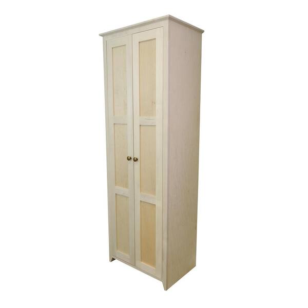 Arthur W. Brown Shaker Style Unfinished 25.5 in. Wide 2-Door 6-Shelf Pantry Storage Cabinet