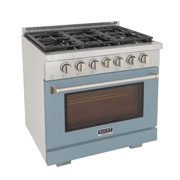 DCS 36” Pro Range 6 Burners Nat Gas Oven High Stainless Steel Back With  Shelf