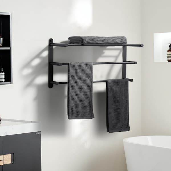 2-Towel Holders Wall mounted 24 in. Towel Rack in Oil Rubbed Bronze