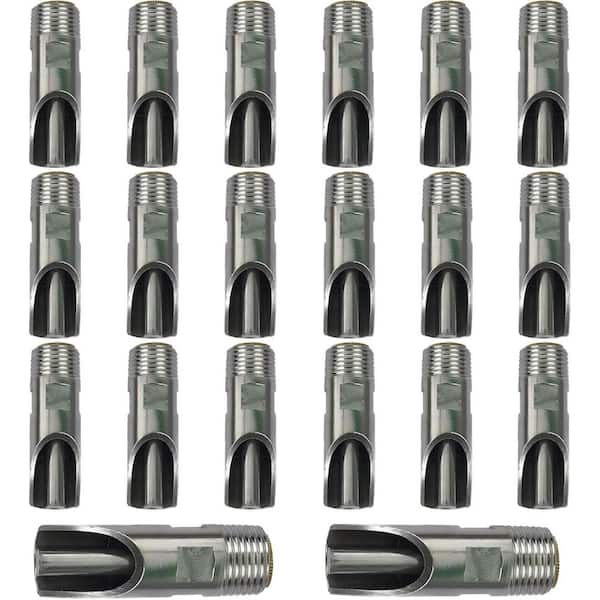 N/A 2.44 H 0.79 W 0.79 D Stainless Steel Automatic Pig Nipple Drinkers for Livestock Supplies 20 Pack