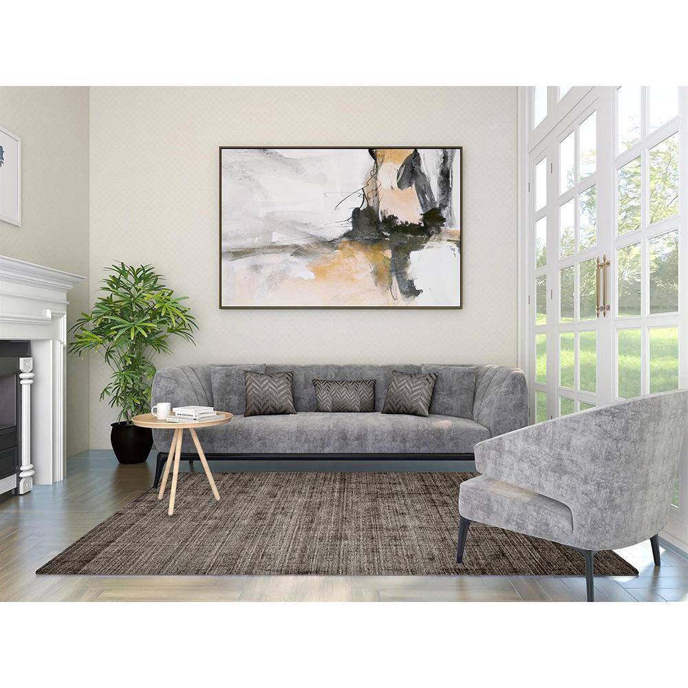 Contemporary Home Living 2' x 3' Gray Variegated Hand-Loomed Rectangular Area Throw Rug Contemporary Home Living 2' x 3' Gray Variegated Hand-Loomed Rectangular Area Throw Rug