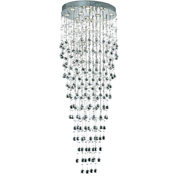 Elegant Lighting 12-Light Chrome Chandelier with Clear Crystal