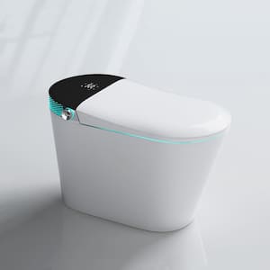 Smart Toilet with Auto Open, Warm Water Sprayer and Dryer, Heated Bidet Seat, Tankless Toilet and Remote Control