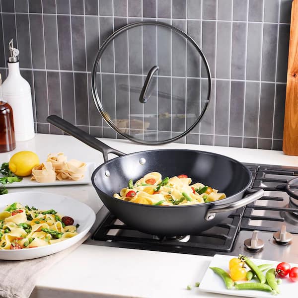 ZWILLING Milano 12 in. Aluminum Ceramic Nonstick Wok with Lid