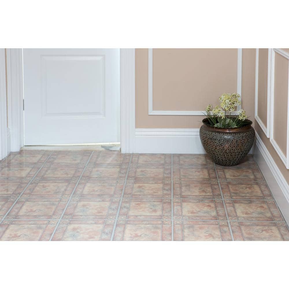 Sterling Spanish Rose 12" x 12" Self-Adhesive Vinyl Floor Tiles