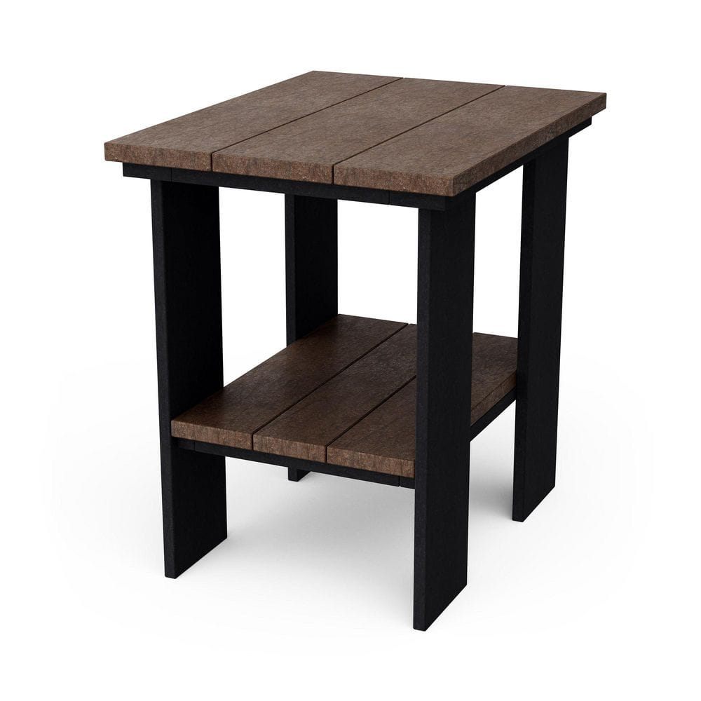 Contemporary Tudor Brown and Black HDPE Plastic Outdoor Side Table price history on PriceWatchPro
