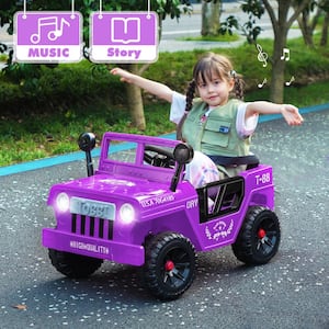 Gymax 12-Volt Electric Kids Ride On Car ATV 4-Wheeler Quad with Music LED  Light Pink GYM05842 - The Home Depot