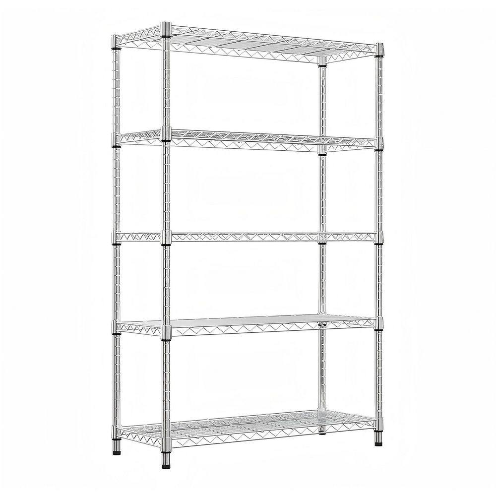 5-Tier Steel Adjustable Wire Garage Storage Shelving Unit in Chrome (47.2 in. W x 72.3 in. H x 17.7 in. D) price history on PriceWatchPro