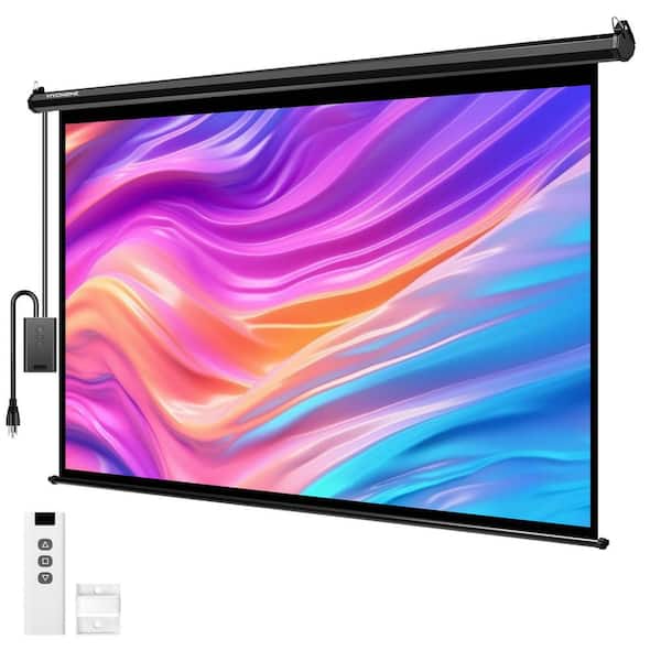 VIVOHOME 84 in. 16:9 Auto Electric Wall and Ceiling Black