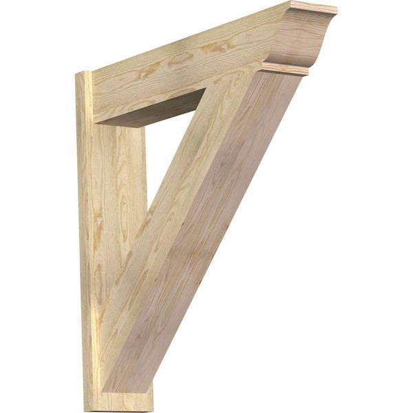 Ekena Millwork 8 in. x 38 in. x 38 in. Douglas Fir Traditional Rough Sawn Outlooker