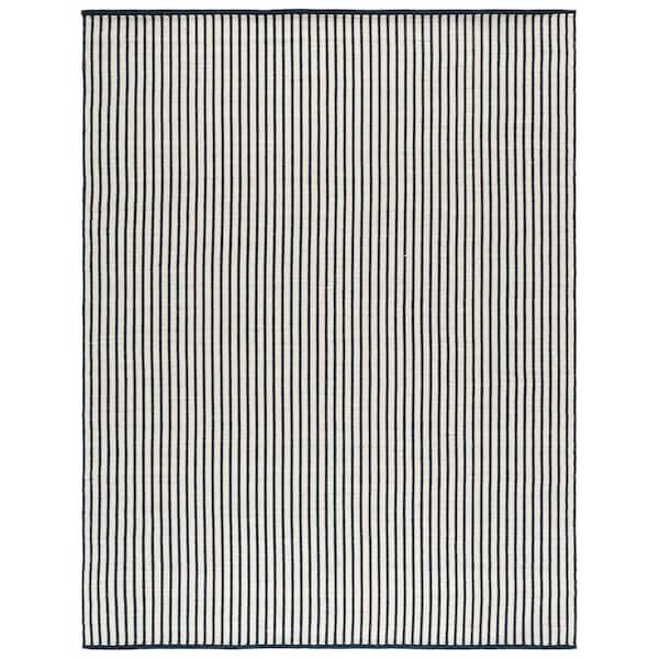 Vermont 8 ft. x 10 ft. Navy/Blue Striped Geometric Area Rug
