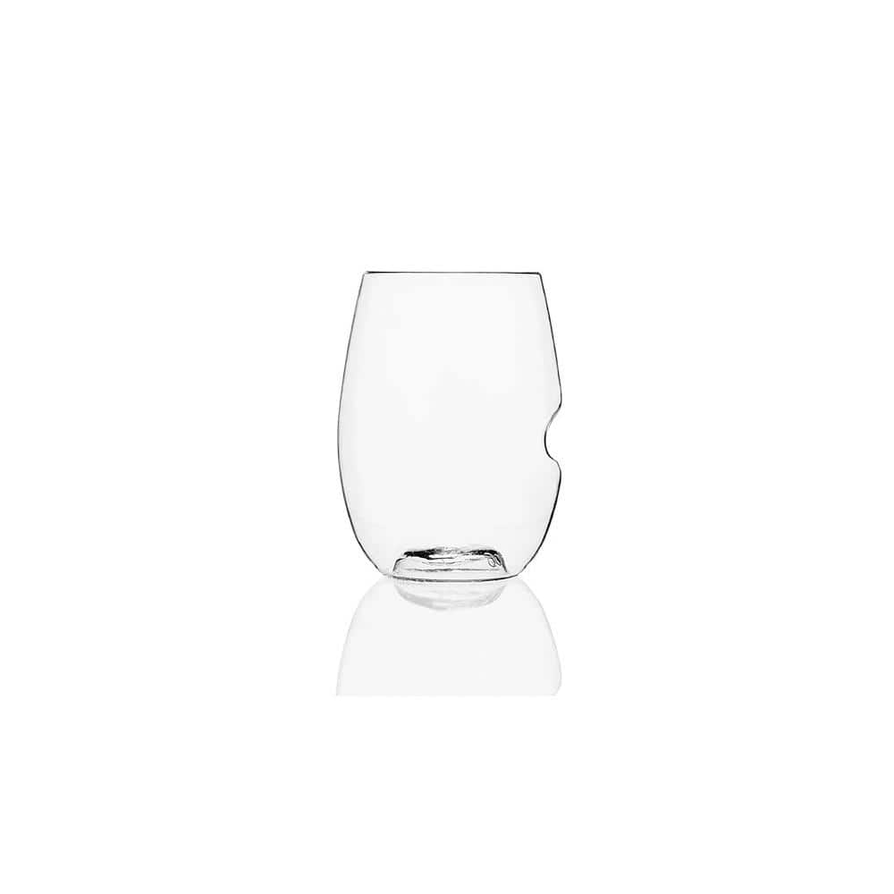 Large Square Wine Glasses Set of 4 Crystal,17oz Clear Cylinder
