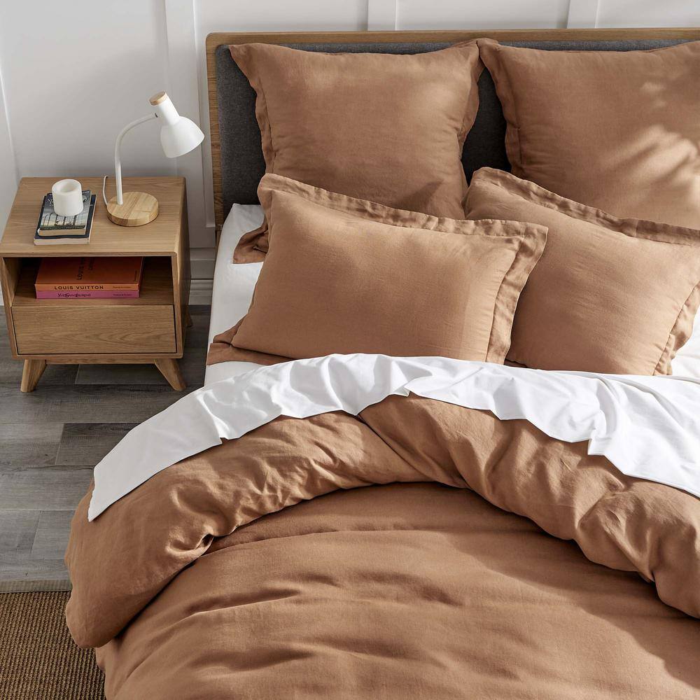 Sandstone Linen Standard Sham with Pre-Washed Finish
