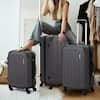 VLIVE 3-Pieces Luggage Set HardShell Travel Suitcases with Lock and Spinner  Wheels Navy Blue TY91U0322-T02 - The Home Depot