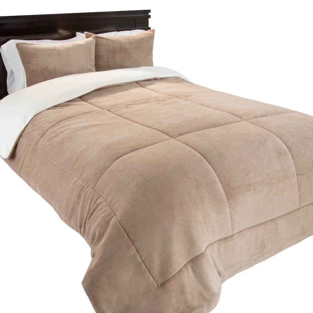 Sweet Home Collection Dante Fleece Sherpa 3-Piece Comforter Set
