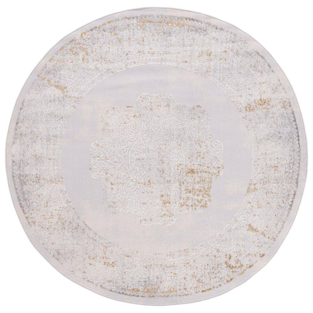Palma 7 ft. x 7 ft. Beige/Light Blue Floral Medallion Round Area Rug price history on PriceWatchPro
