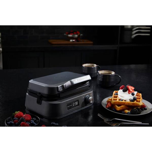 Calphalon - IntelliCrisp 2-Slice Stainless Steel Belgian Waffle Maker