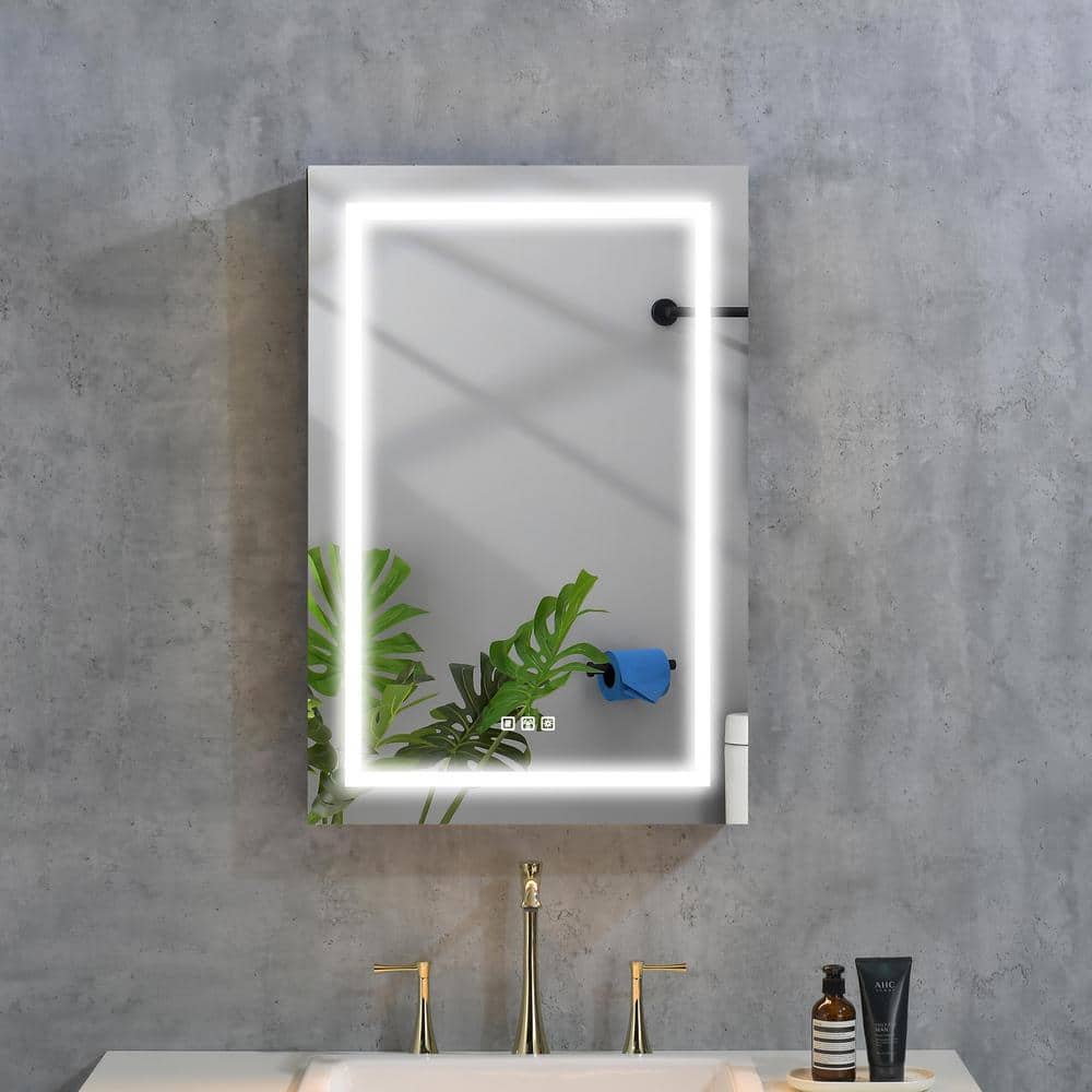 24 in. W x 36 in. H Rectangular LED Lighted Bathroom Medicine Cabinet with 