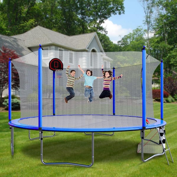 Recreational Trampoline Trampoline With Ladder And Enclosure