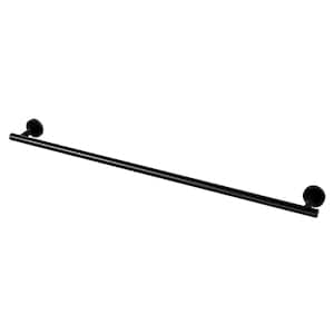 32 in. Stainless Steel Wall Mounted Single Towel Bar in Matte Black