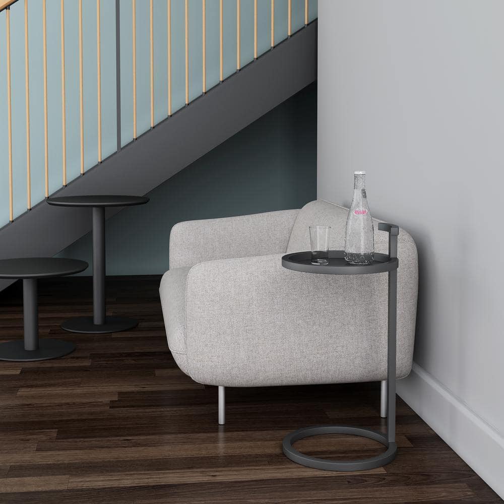 Camden Black and Gold Metal Round Side Table