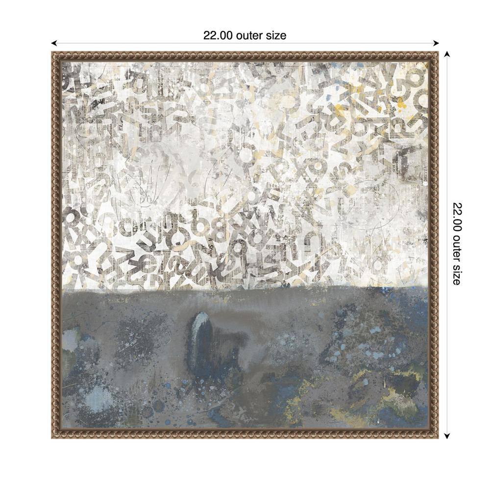 Almost There IV Abstract Canvas Print with Bronze Floater Frame