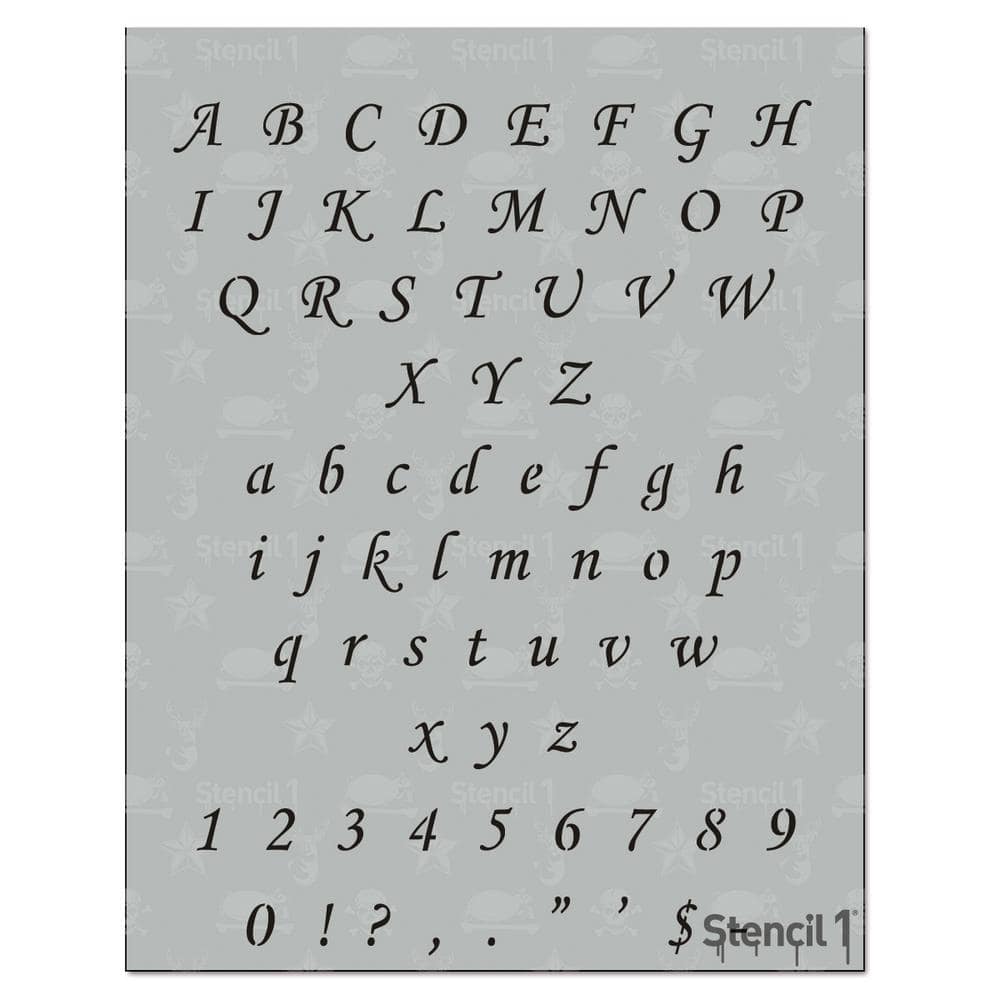  1/2 inch Military Letter and Number Stencil Set, 10 mil